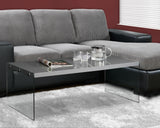 L&S Basics 10643 Coffee Table - Glossy Grey With Tempered Glass