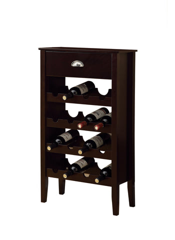 L&S Basics 10662 Wine Rack - Cappuccino Storage For 16 Bottles