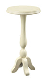 L&S Basics 10667 Accent Table - 16"Dia / Antique White Veneer