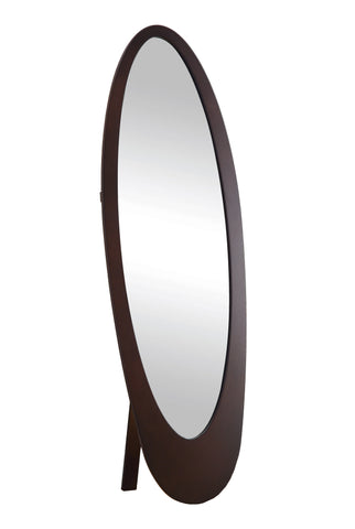L&S Basics 10669 Mirror - 59"H / Cappuccino Contemporary Oval Frame