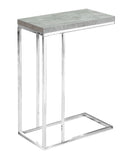 L&S Basics 10672 Accent Table - Grey Cement With Chrome Metal