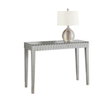 L&S Basics 10709 Console Table - 42"L / Brushed Silver / Mirror