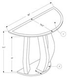 L&S Basics 10712 Console Table - 36"L / Brushed Silver / Mirror
