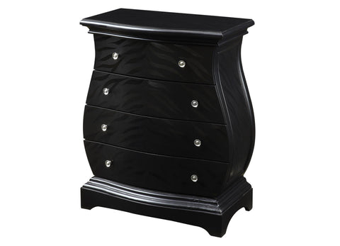 L&S Basics 10728 Accent Chest - Black Tiger Veneer Contemporary Style