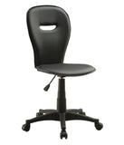 L&S Basics 10732 Office Chair - Black Leather-Look Fabric