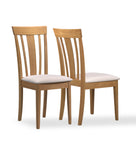 L&S Basics 10734 Dining Chair - 2Pcs / Maple With Fabric Seat