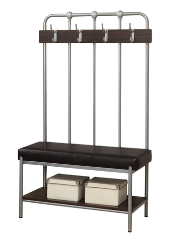 L&S Basics 10744 Bench - 60"H / Silver Metal Hall Entry