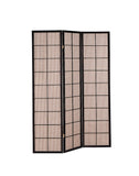 L&S Basics 10749 Folding Screen - 3 Panel / Cappuccino With Fabric Inlay