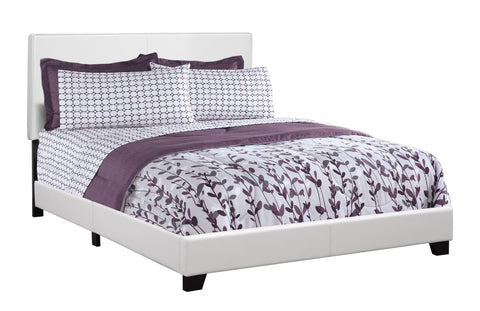 L&S Basics 10757 Bed - Queen Size / White Leather-Look
