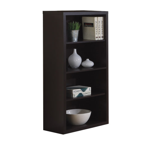 L&S Basics 10762 Bookcase - 48"H / Cappuccino With Adjustable Shelves
