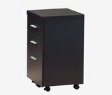 L&S Basics 10763 Filing Cabinet - 3 Drawer / Cappuccino On Castors