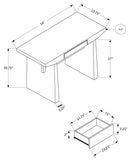 L&S Basics 10782 Computer Desk - 54"L / Cappuccino Soho-Style