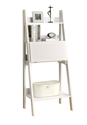 L&S Basics 10784 Computer Desk - 61"H / White Ladder Style