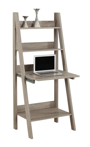 L&S Basics 10786 Computer Desk - 61"H / Dark Taupe Ladder Style