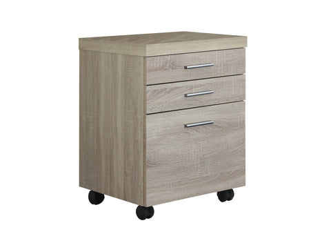 L&S Basics 10792 Filing Cabinet - 3 Drawer / Natural On Castors