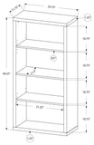 L&S Basics 10797 Bookcase - 48"H / White With Adjustable Shelves