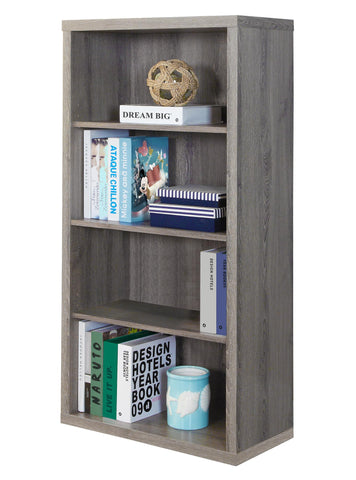 L&S Basics 10798 Bookcase - 48"H / Dark Taupe With Adjustable Shelves
