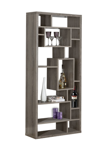L&S Basics 10805 Bookcase - 72"H / Dark Taupe