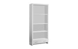 L&S Basics 10816 Bookcase - 71"H / White With A Storage Drawer