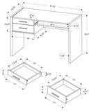 L&S Basics 10820 Computer Desk - 48"L / White