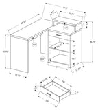 L&S Basics 10832 Computer Desk - Cappuccino Corner With Storage
