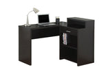 L&S Basics 10832 Computer Desk - Cappuccino Corner With Storage