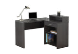 L&S Basics 10835 Computer Desk - Grey Corner With Storage