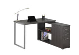 L&S Basics 10842 Computer Desk - Grey Left Or Right Facing Corner