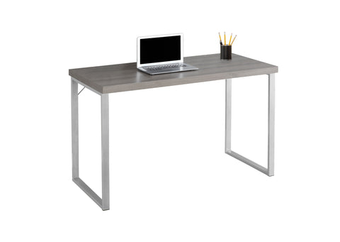 L&S Basics 10857 Computer Desk - 48"L / Dark Taupe / Silver Metal