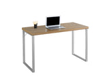 L&S Basics 10858 Computer Desk - 48"L / Walnut / Silver Metal