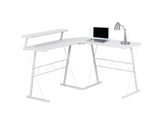 L&S Basics 10866 Computer Desk - White Top / White Metal