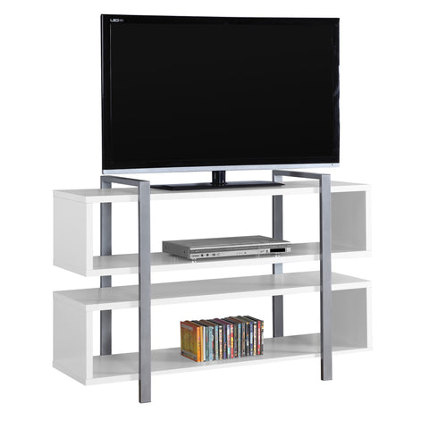L&S Basics 10872 Bookcase / Tv Stand - 48"L X 32"H / White