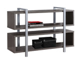 L&S Basics 10874 Bookcase / Tv Stand - 48"L X 32"H / Grey