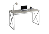L&S Basics 10876 Computer Desk - 48"L / Dark Taupe / Chrome Metal