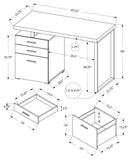 L&S Basics 10884 Computer Desk - 48"L / Natural Left Or Right Facing