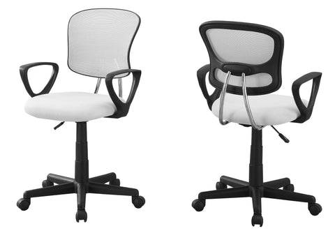 L&S Basics 10889 Office Chair - White Mesh Juvenile / Multi-Position
