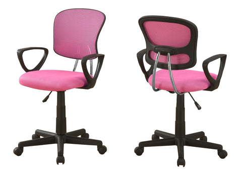 L&S Basics 10891 Office Chair - Pink Mesh Juvenile / Multi-Position