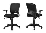 L&S Basics 10892 Office Chair - Black Mesh Mid-Back / Multi-Position
