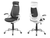 L&S Basics 10895 Office Chair - White / Grey Mesh / Chrome High-Back Exec