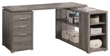 L&S Basics 10899 Computer Desk - Dark Taupe Left Or Right Facing Corner