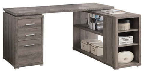 L&S Basics 10899 Computer Desk - Dark Taupe Left Or Right Facing Corner