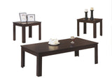 L&S Basics 10916 Table Set - 3Pcs Set / Cappuccino