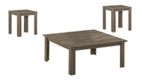 L&S Basics 10920 Table Set - 3Pcs Set / Dark Taupe