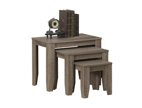 L&S Basics 10923 Nesting Table - 3Pcs Set / Dark Taupe