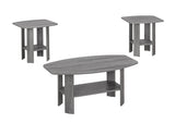 L&S Basics 10925 Table Set - 3Pcs Set / Grey