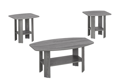 L&S Basics 10925 Table Set - 3Pcs Set / Grey