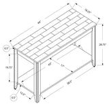 L&S Basics 10929 Console Table - 44"L / Cappuccino Marble Top