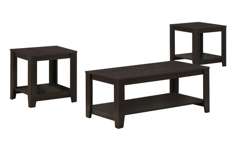 L&S Basics 10934 Table Set - 3Pcs Set / Cappuccino