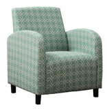 L&S Basics 10949 Accent Chair - Faded Green " Angled Kaleidoscope "