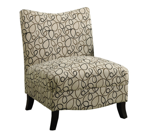 L&S Basics 10953 Accent Chair - Tan Swirl Fabric